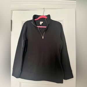 Como Vintage Women's Long Sleeve Quarter Zip Pullover with Kangaroo Pocket - M